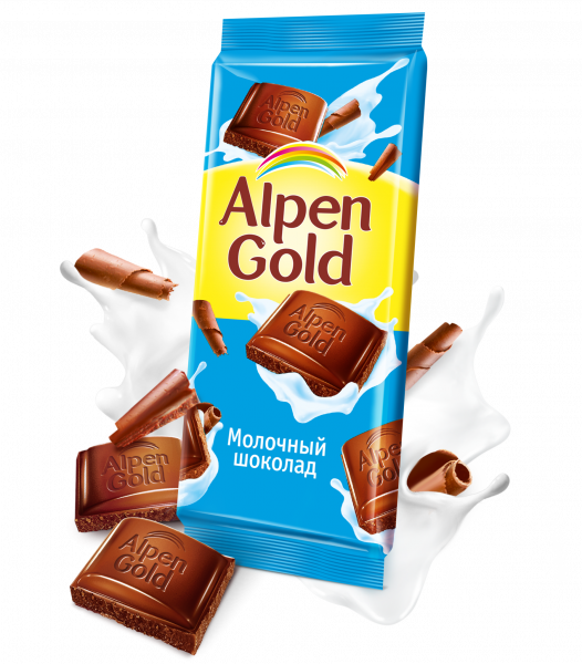 Шоколад Альпен Гольд молочный 90 г