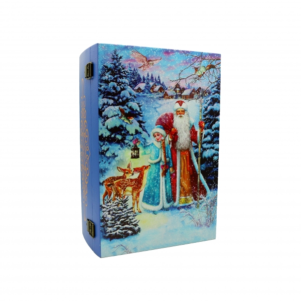 Книга Зимние гости (дерево+кожа) 1