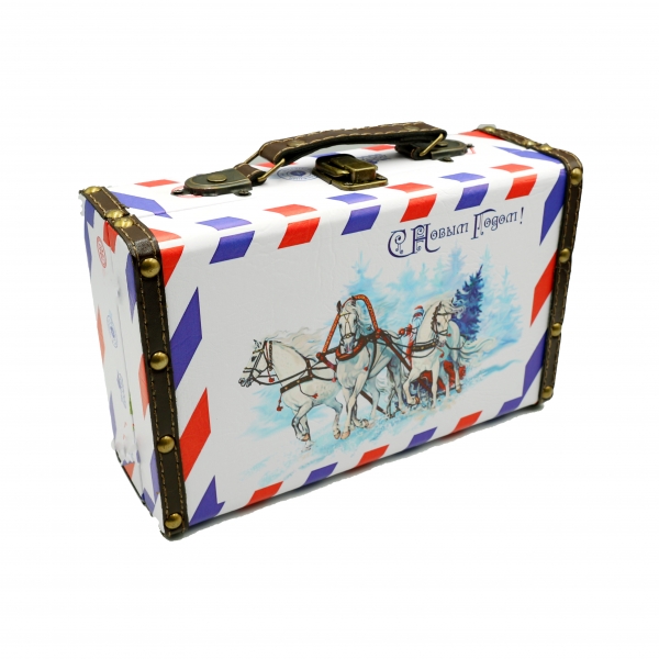 Саквояж Новогодний перезвон (дерево+кожа) 0,4