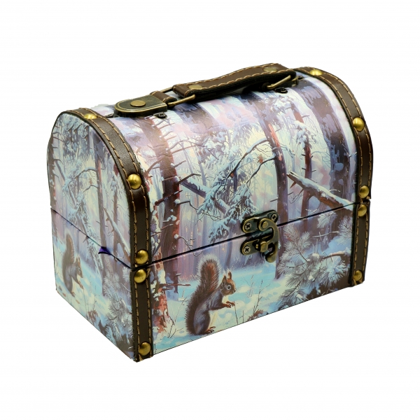 Сундук Лесная Чаровница (дерево+кожа)