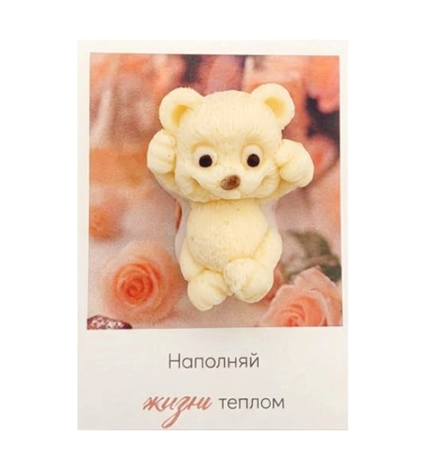 Мишка мини с открыткой
