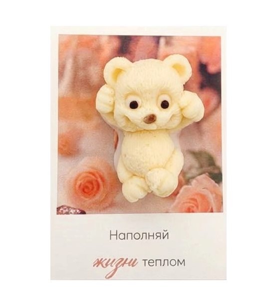 Мишка мини с открыткой
